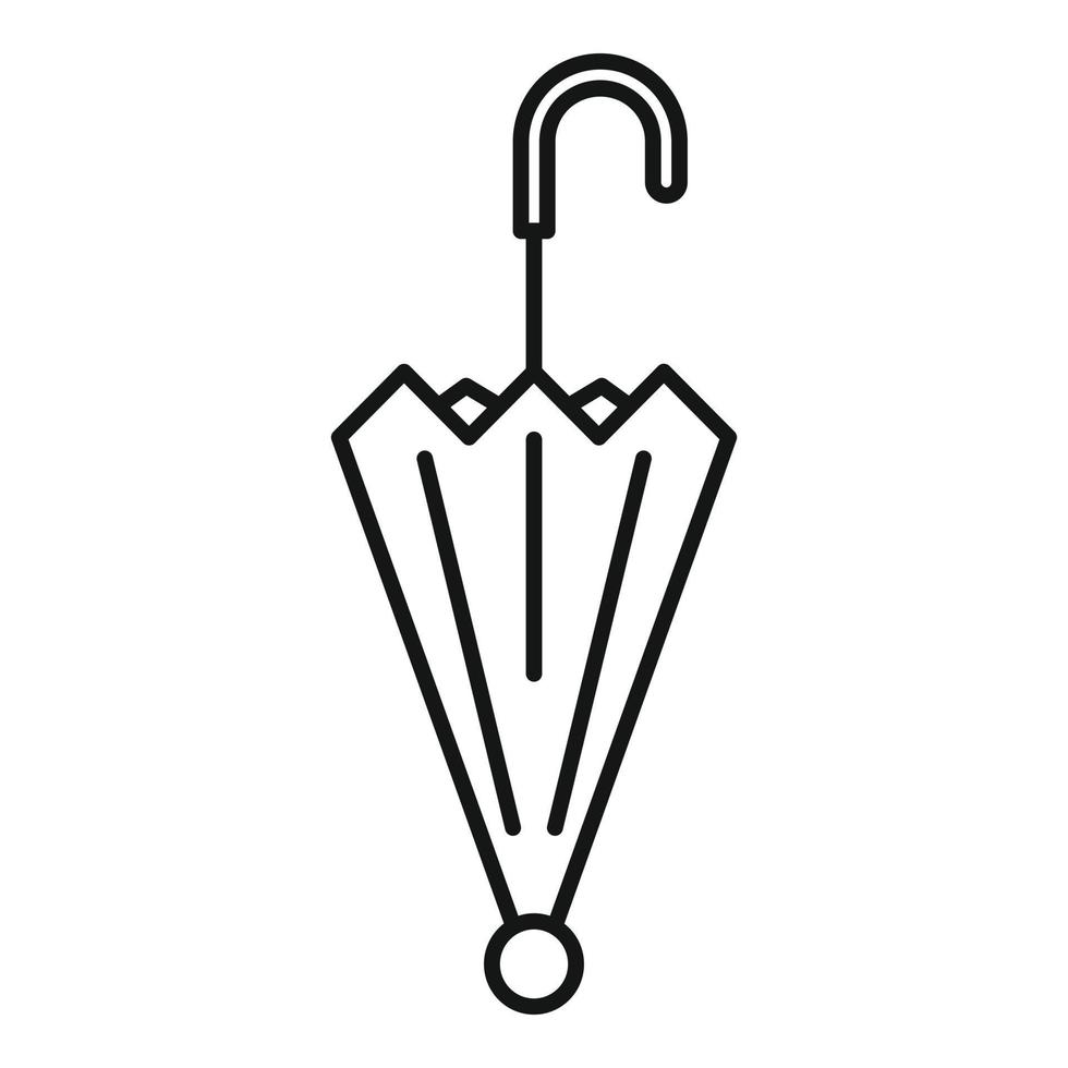 lady paraply ikon, översikt stil vektor