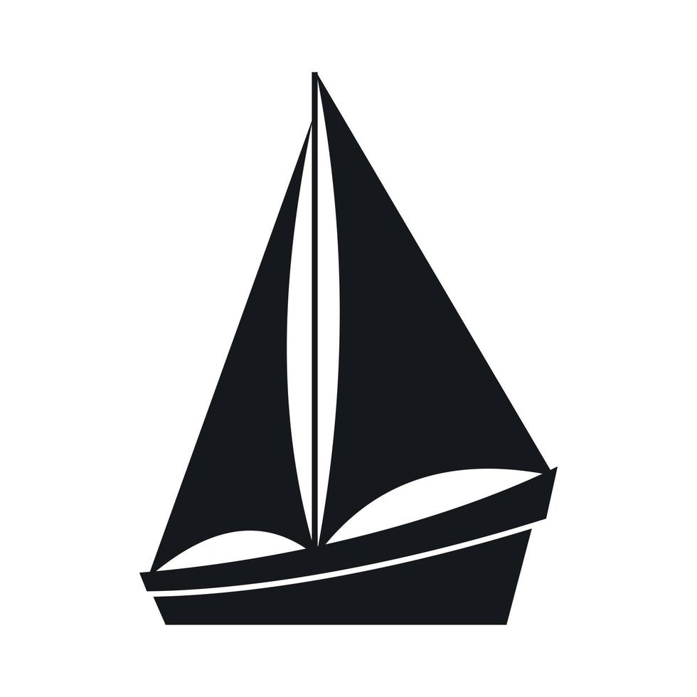 små Yacht ikon, enkel stil vektor