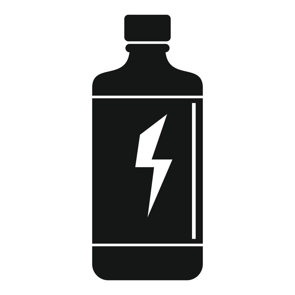 Power-Energy-Drink-Symbol, einfacher Stil vektor