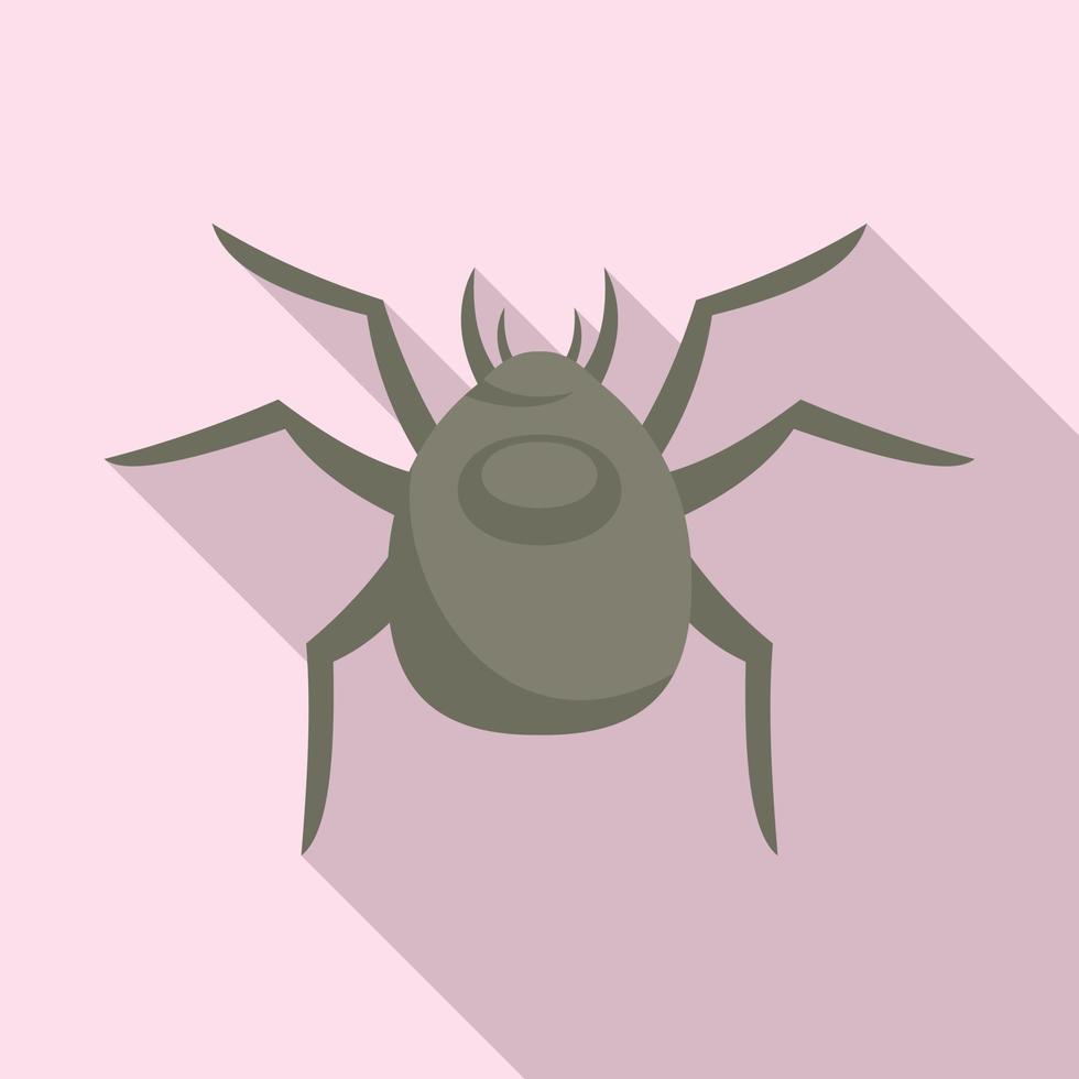 Spider Forest Bug-Symbol, flacher Stil vektor