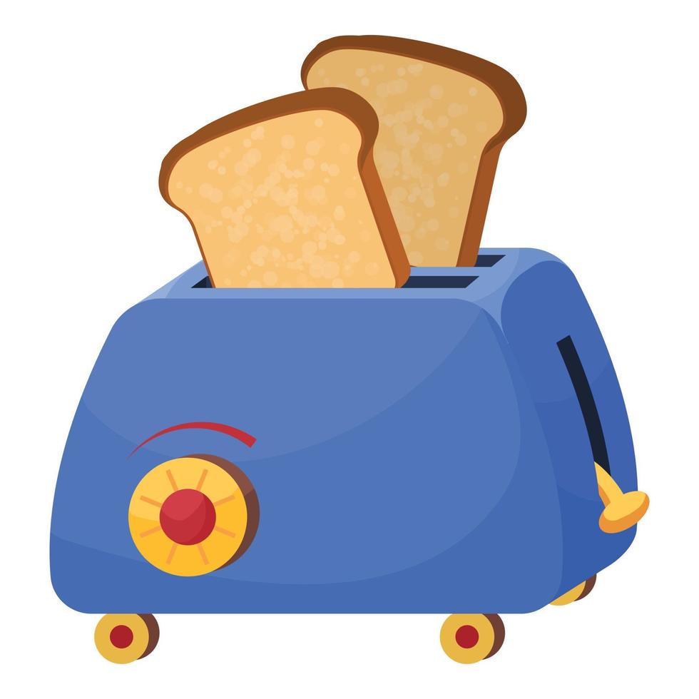 Frühstück Toaster Symbol, Cartoon-Stil vektor