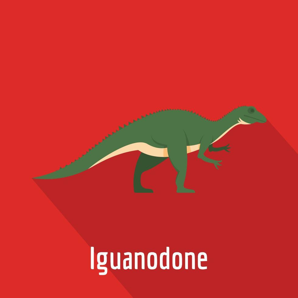 iguanodon ikon, platt stil. vektor