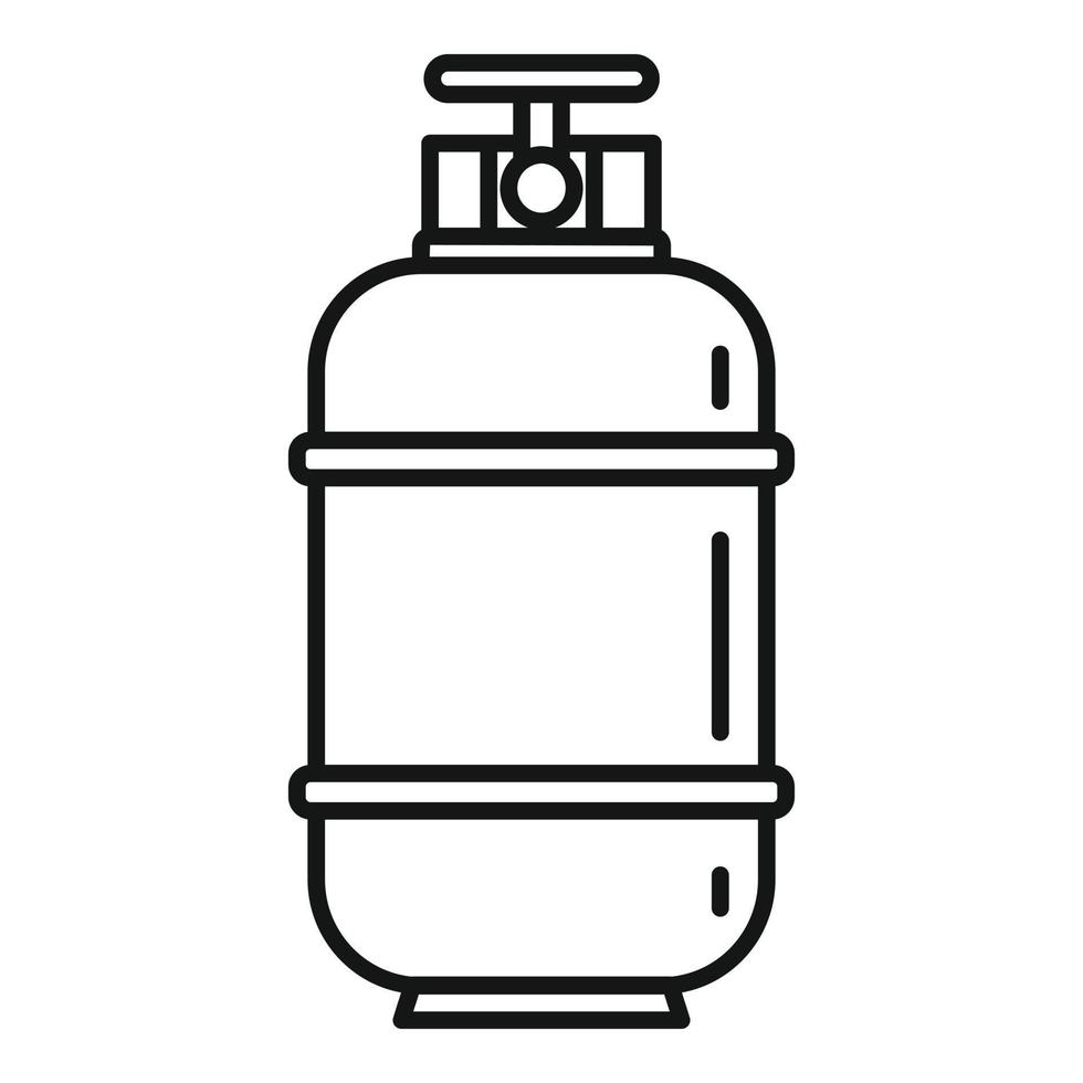 Symbol für Gasflaschenbehälter, Umrissstil vektor