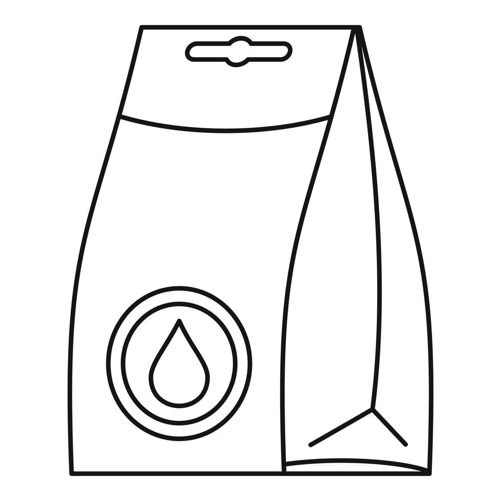 tvättning rengöringsmedel ikon, översikt stil vektor