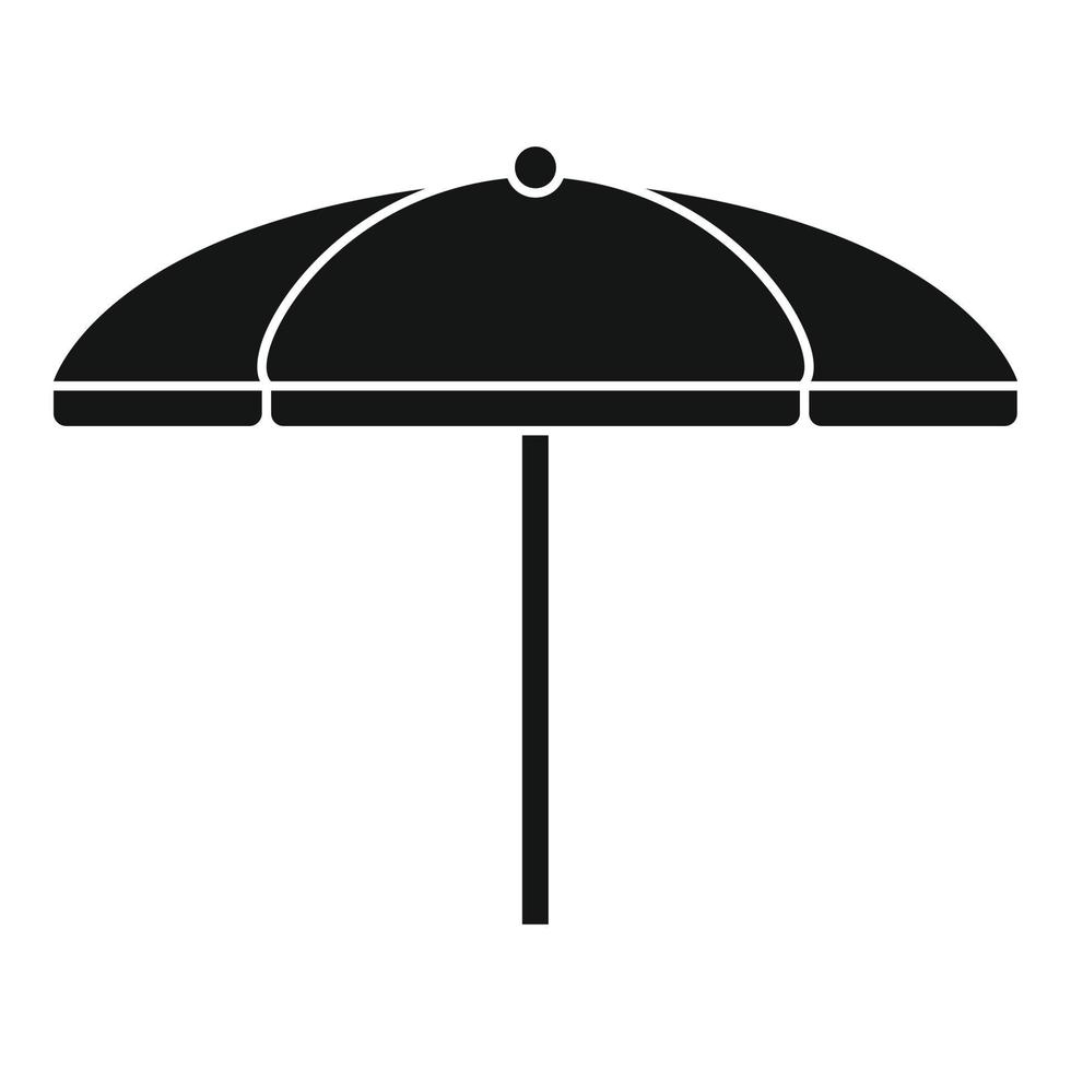 textil- strand paraply ikon, enkel stil vektor