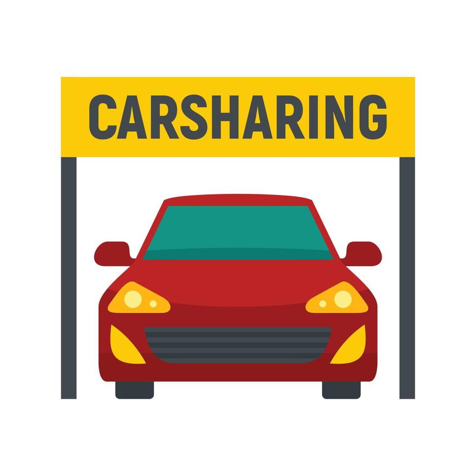 Carsharing-Symbol, flacher Stil vektor