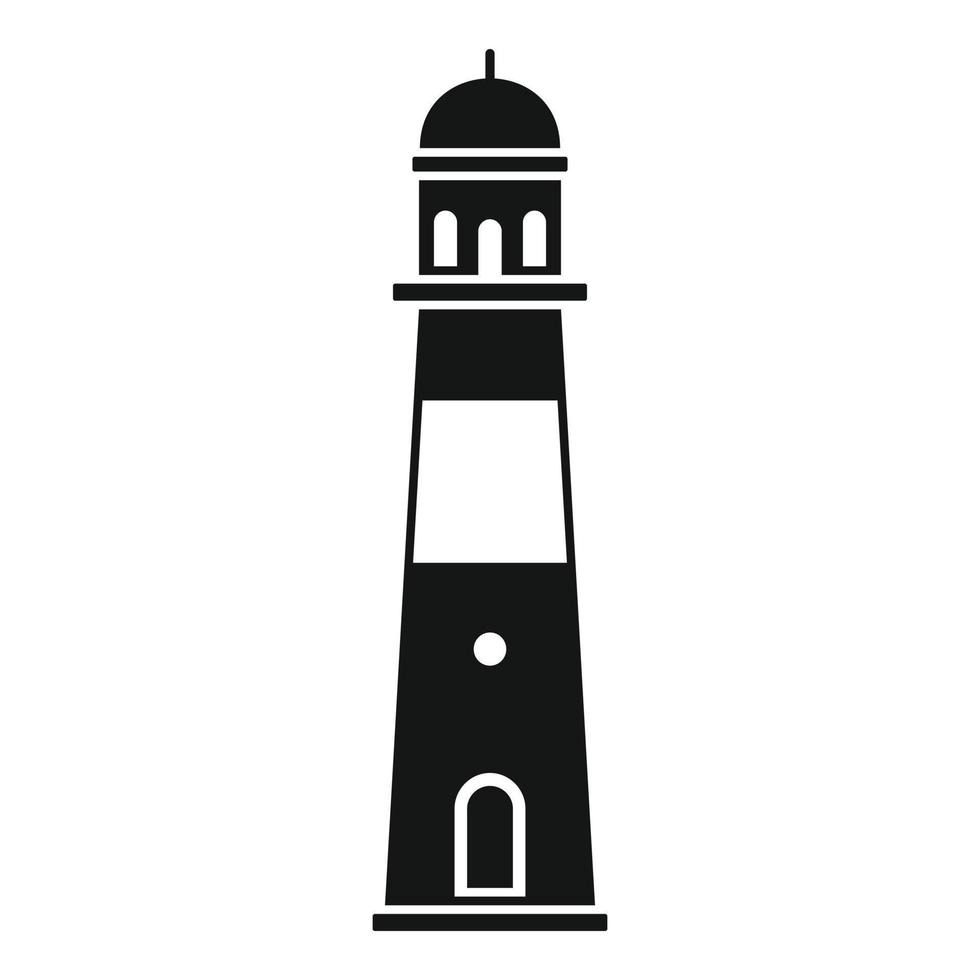 Port-Leuchtturm-Symbol, einfachen Stil vektor