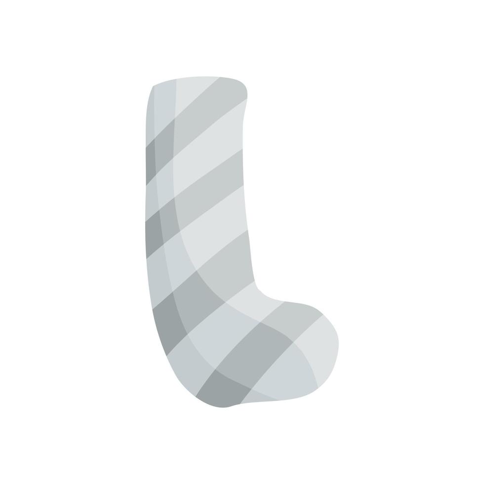 Symbol für gebrochenes Beinpflaster, Cartoon-Stil vektor