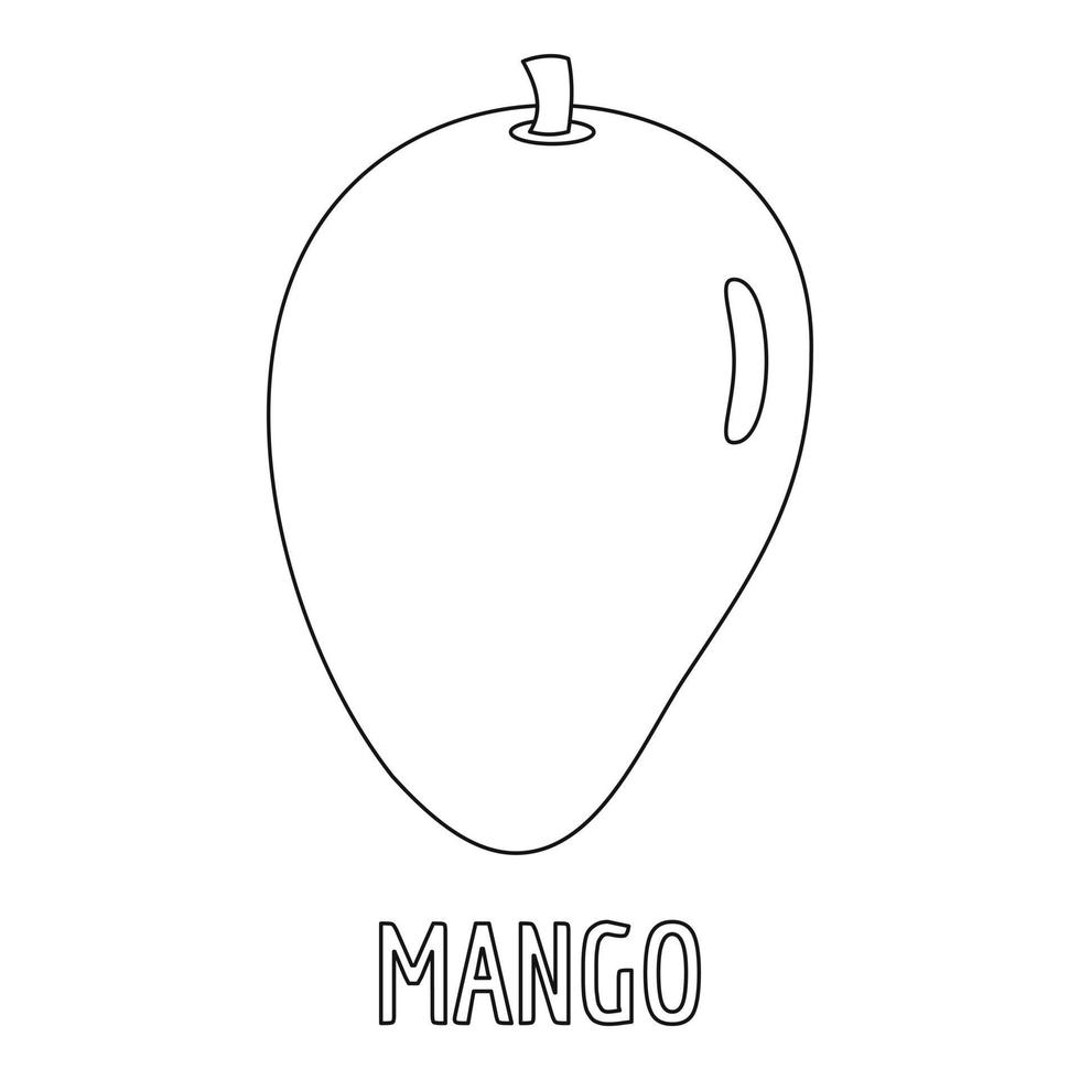 Mango-Symbol, Umrissstil. vektor