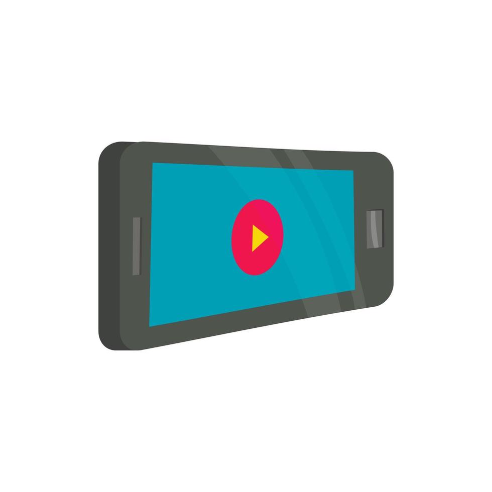 Tablet mit Player-Symbol, Cartoon-Stil vektor