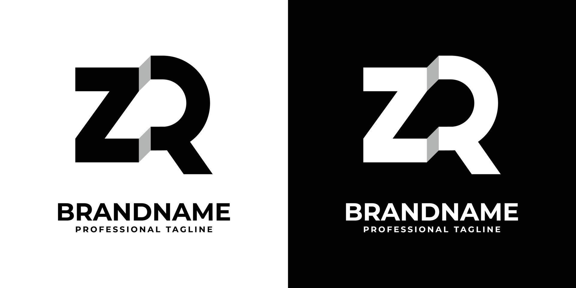 brev zr eller rz monogram logotyp, lämplig för några företag med zr eller rz initialer. vektor