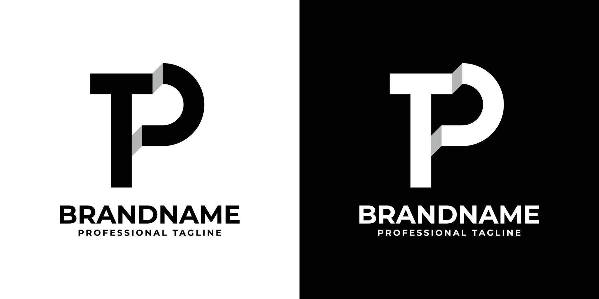 brev tp eller pt monogram logotyp, lämplig för några företag med tp eller pt initialer. vektor
