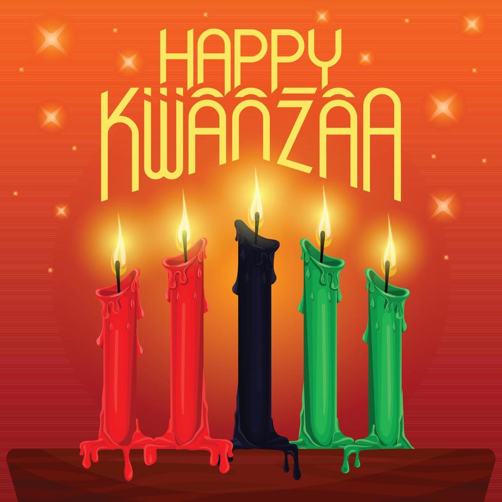 Lycklig kwanzaa begrepp design vektor