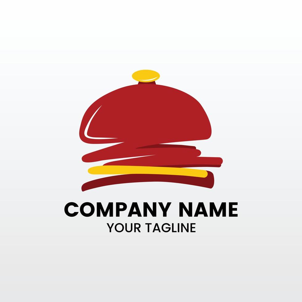 minimalistisk inspirerande logotyp design för snabb mat företag. burger logotyp design vektor