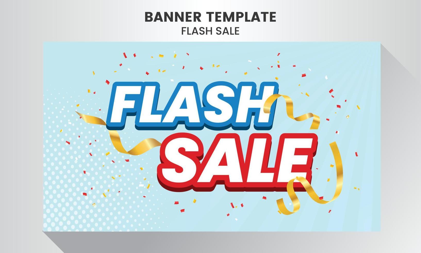 Flash Sale Shopping Poster oder Banner mit 3D-Text. Flash Sales Banner Template Design. Sonderangebot Flash Sale Kampagne oder Promotion. vektor
