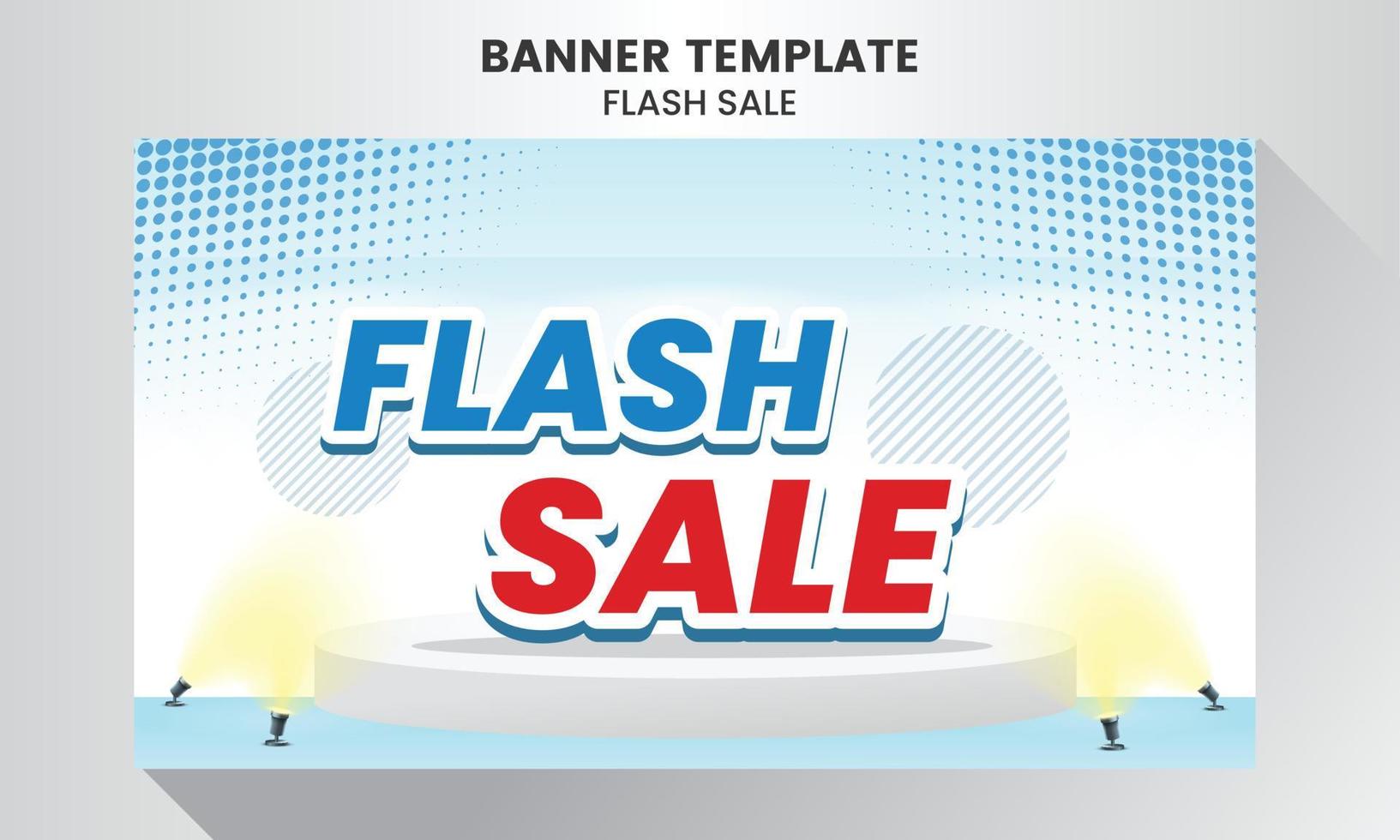 Flash Sale Promo Poster Vorlage mit Podium und abstraktem Hintergrund. Sonderangebot Flash Sale Kampagne oder Promotion. vektor