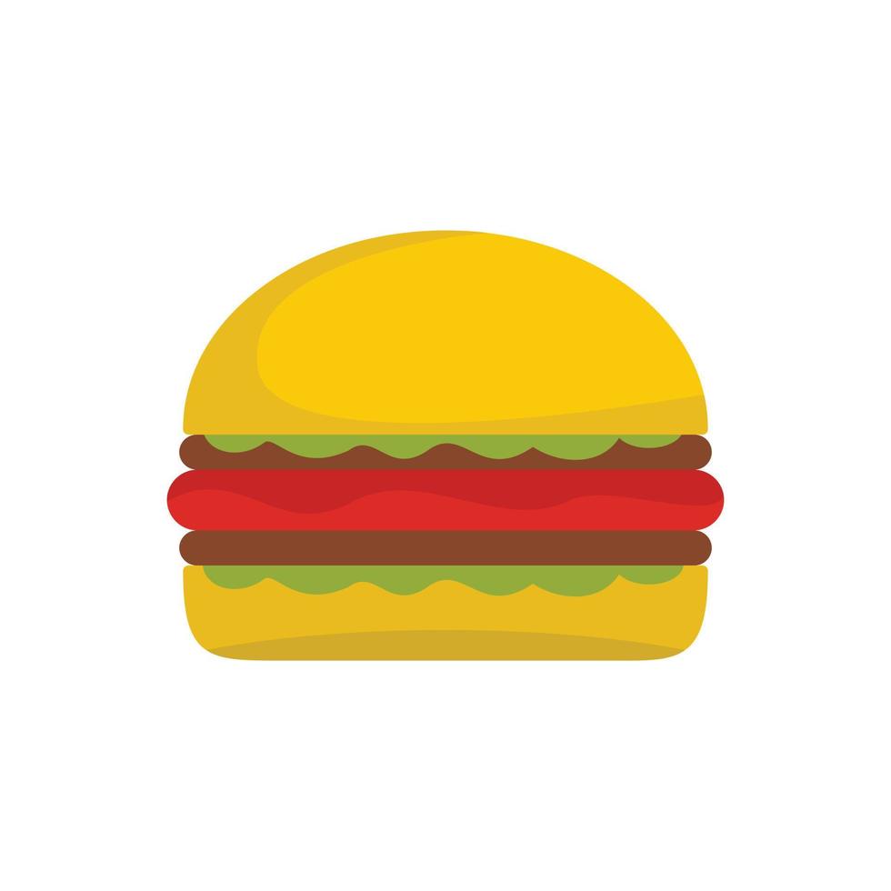 Burger-Symbol, flacher Stil vektor