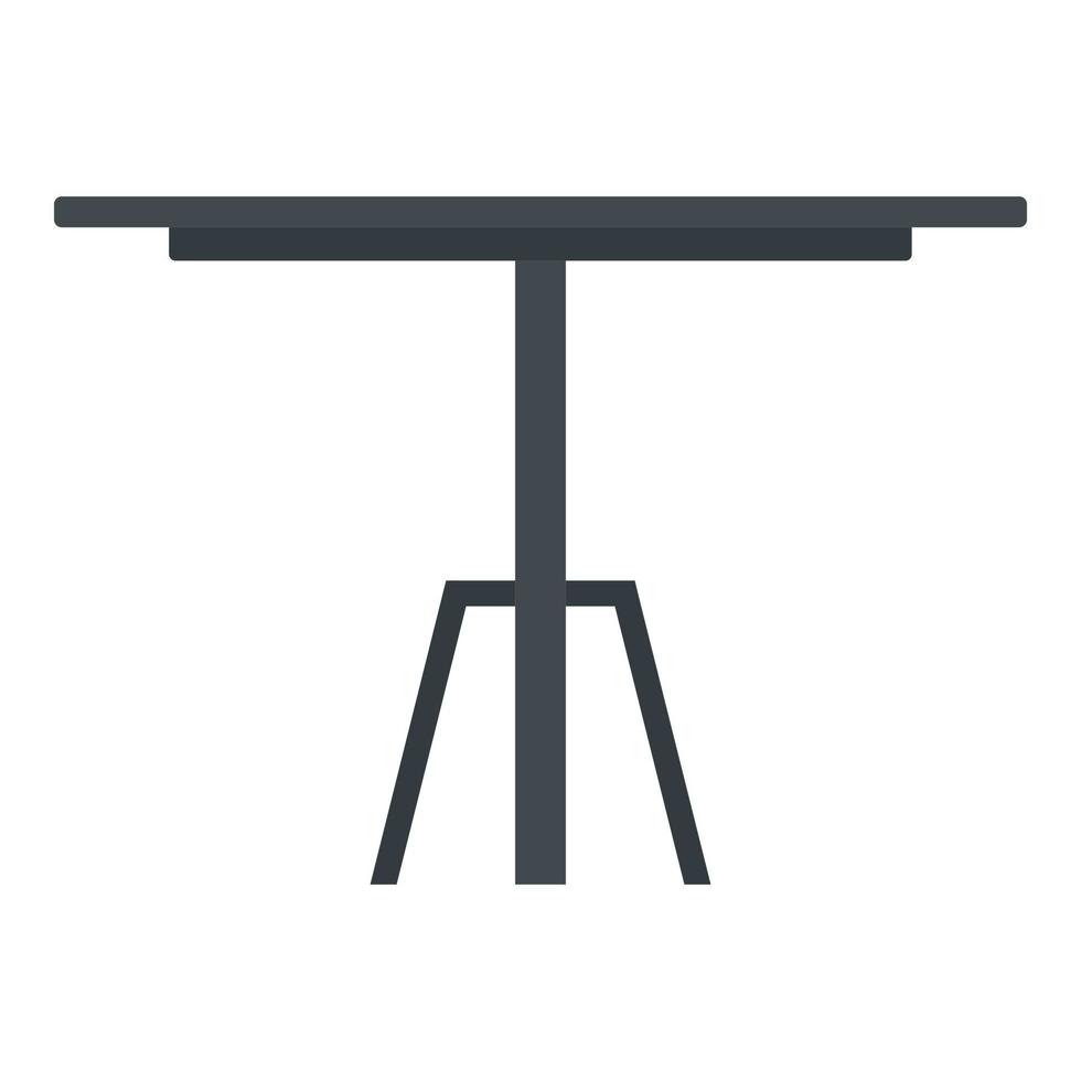 rundes Tischsymbol, flacher Stil vektor