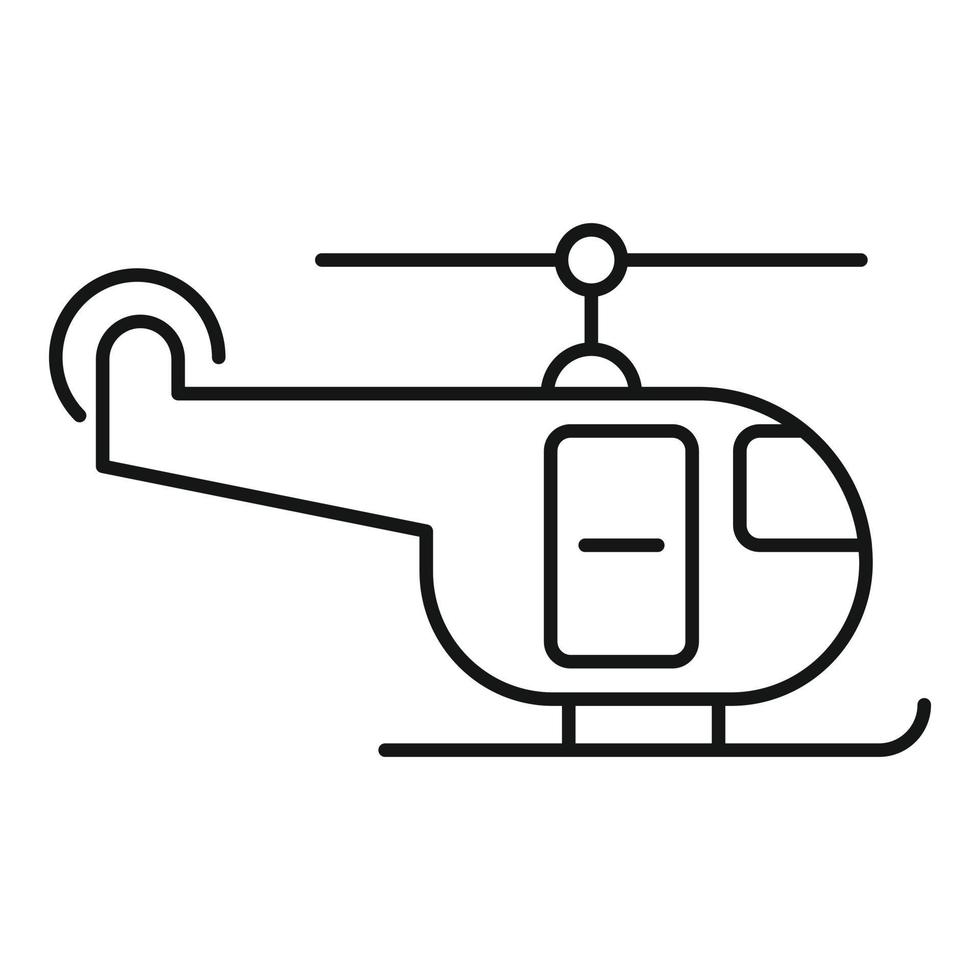 rädda helikopter ikon, översikt stil vektor