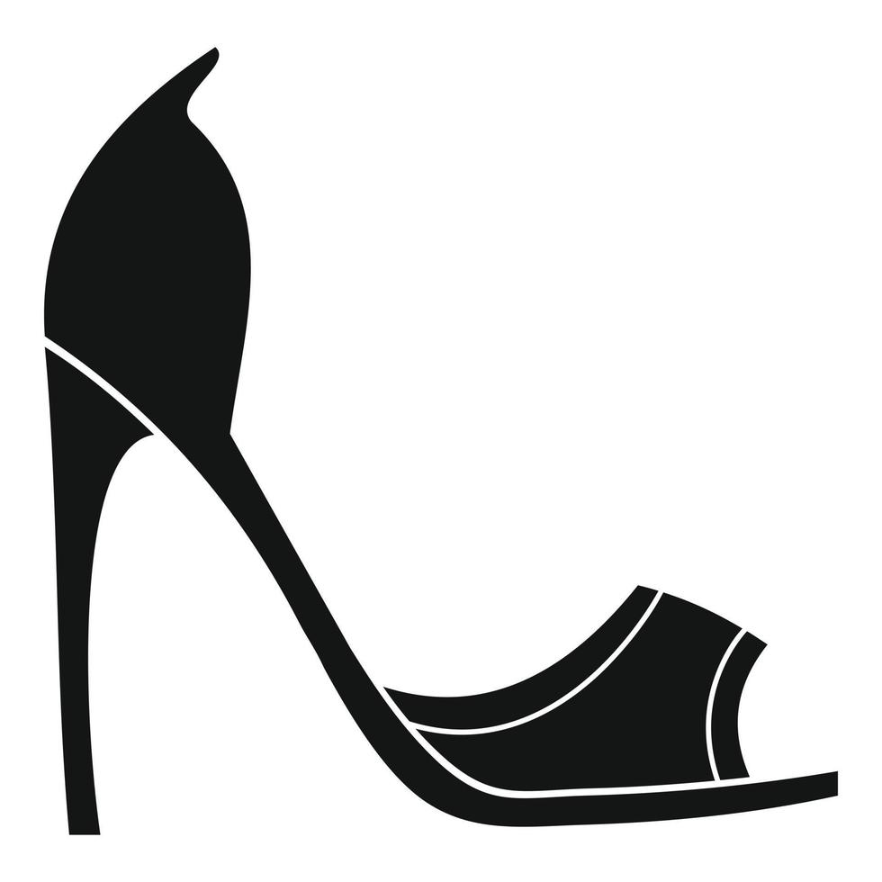 kvinna skor ikon vektor enkel