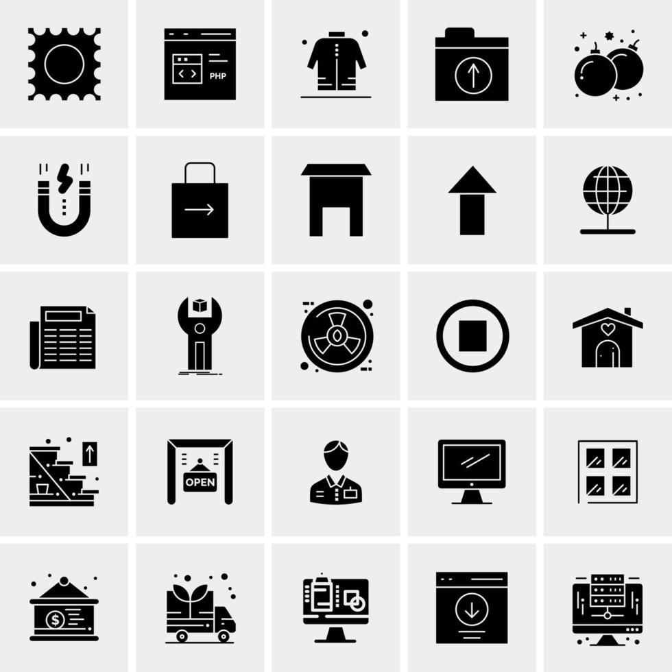 25 universelle Business-Icons Vektor kreative Icon-Illustration zur Verwendung in Web- und Mobilprojekten