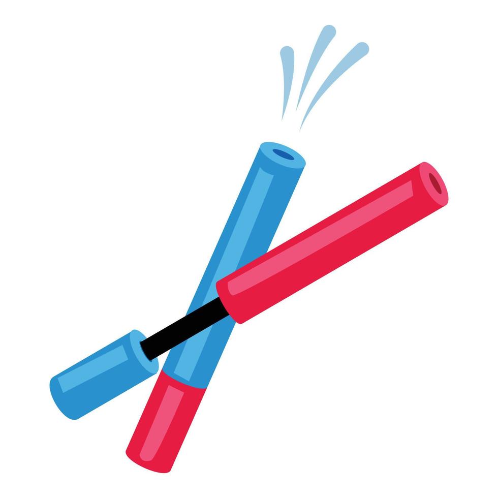 Wasserpistole Stick-Symbol, Cartoon-Stil vektor