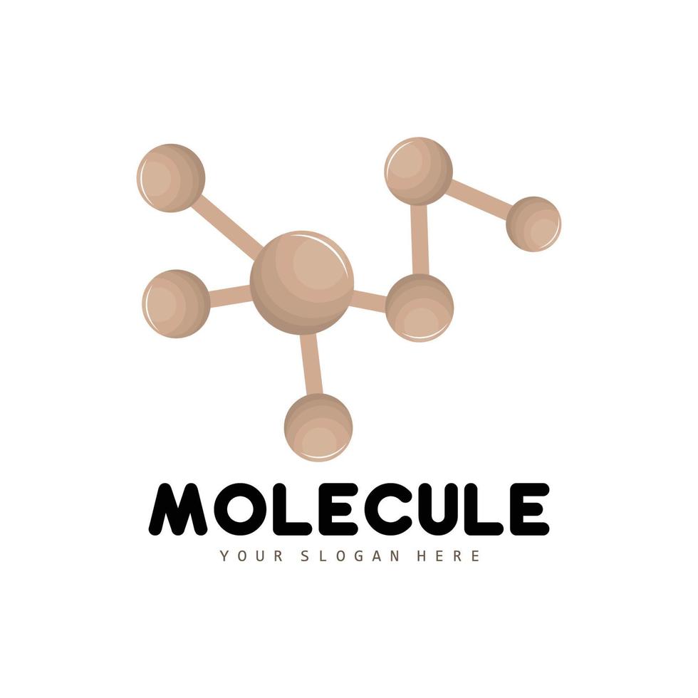 nervcell logotyp, molekyl logotyp design, vektor och, mall illustration