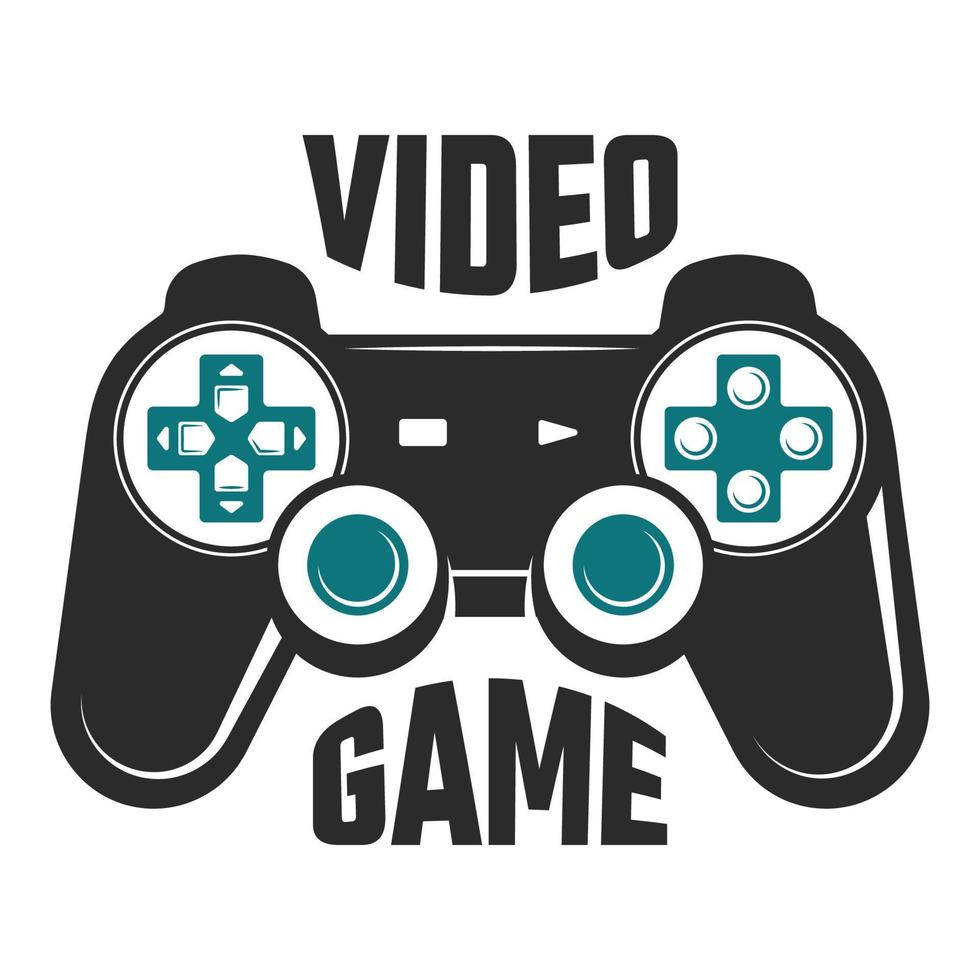 video gaming t skjorta design spel kontrollant klotter vektor konst av joystick. klotter stil vektor gamepad.