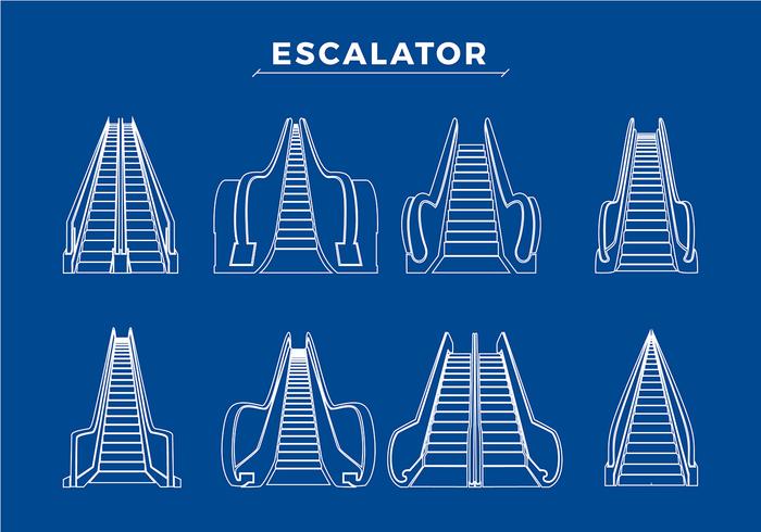 Verschiedene Escalator Free Vector