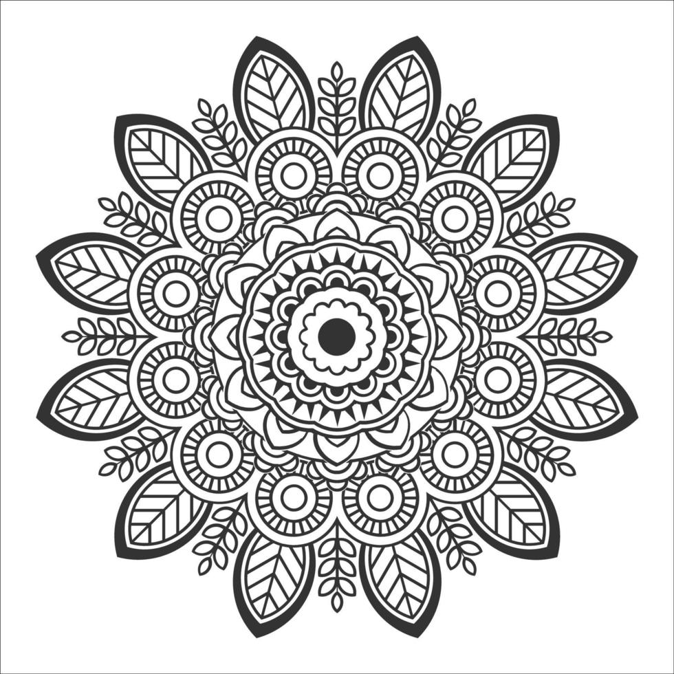 Mandala-Musterdesign für Malbuchkunst-Tapetendesign, Fliesenmuster, Grußkarte, Spitze und Dekoration für die Innenarchitektur. vektor