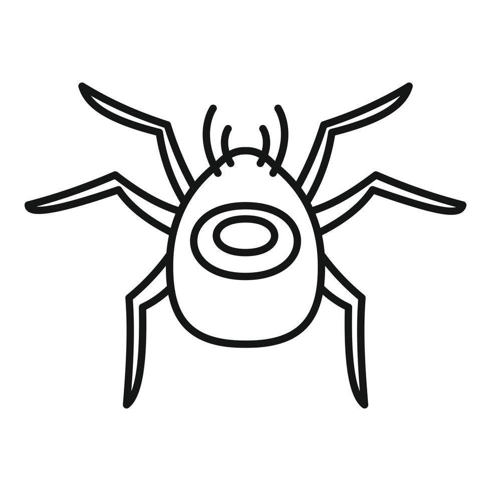 Spindel skog insekt ikon, översikt stil vektor