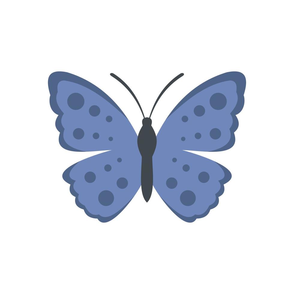 Frühlings-Schmetterling-Symbol, flacher Stil. vektor
