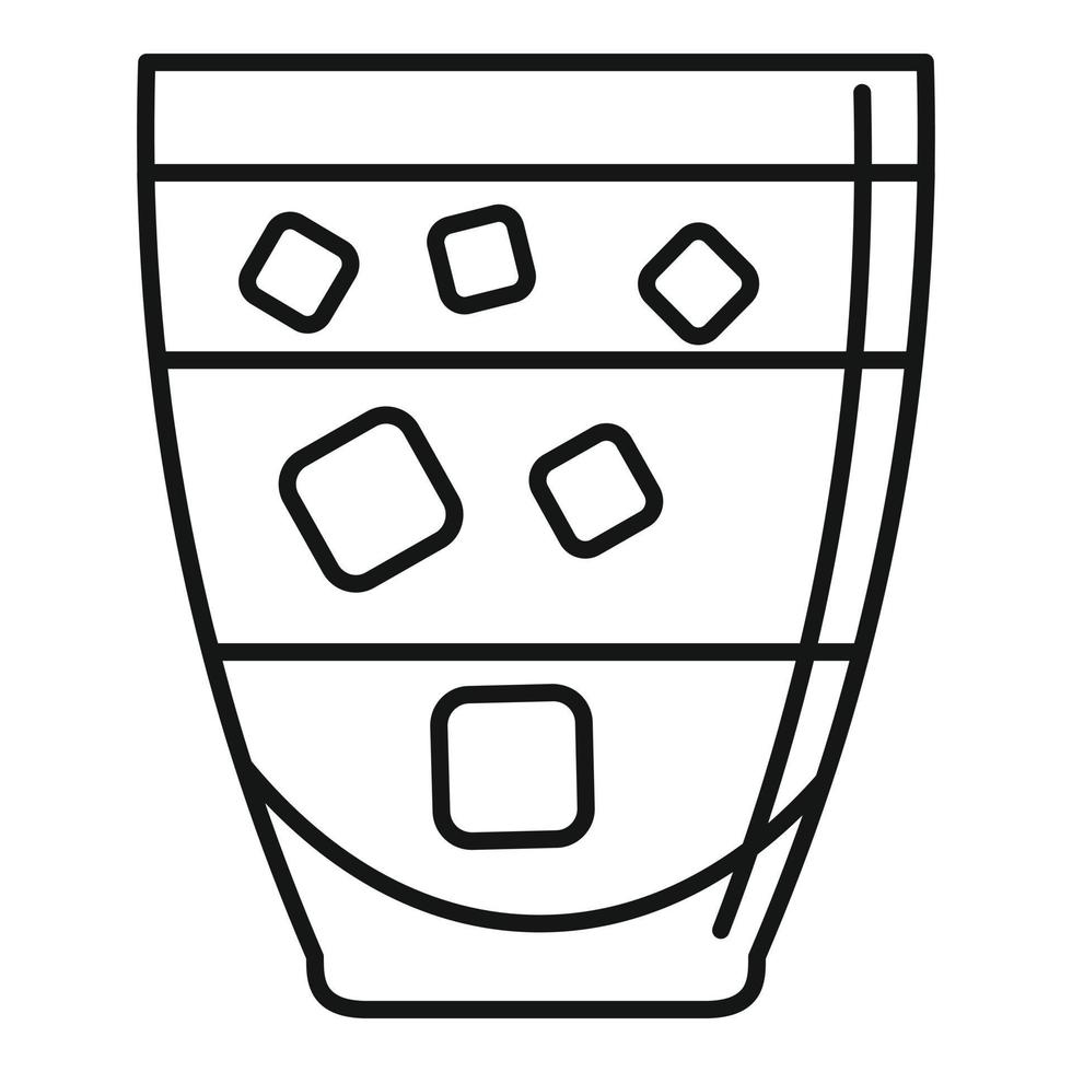 Cocktail-Symbol, Umrissstil vektor