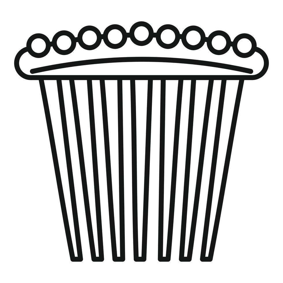 Pin-Barrette-Symbol, Outline-Stil vektor
