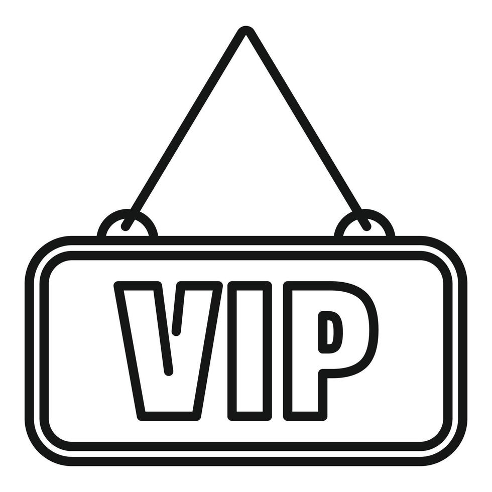 vip-symbol für den zimmerservice, umrissstil vektor