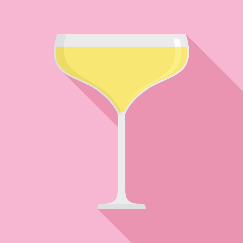 champagne glas ikon, platt stil vektor