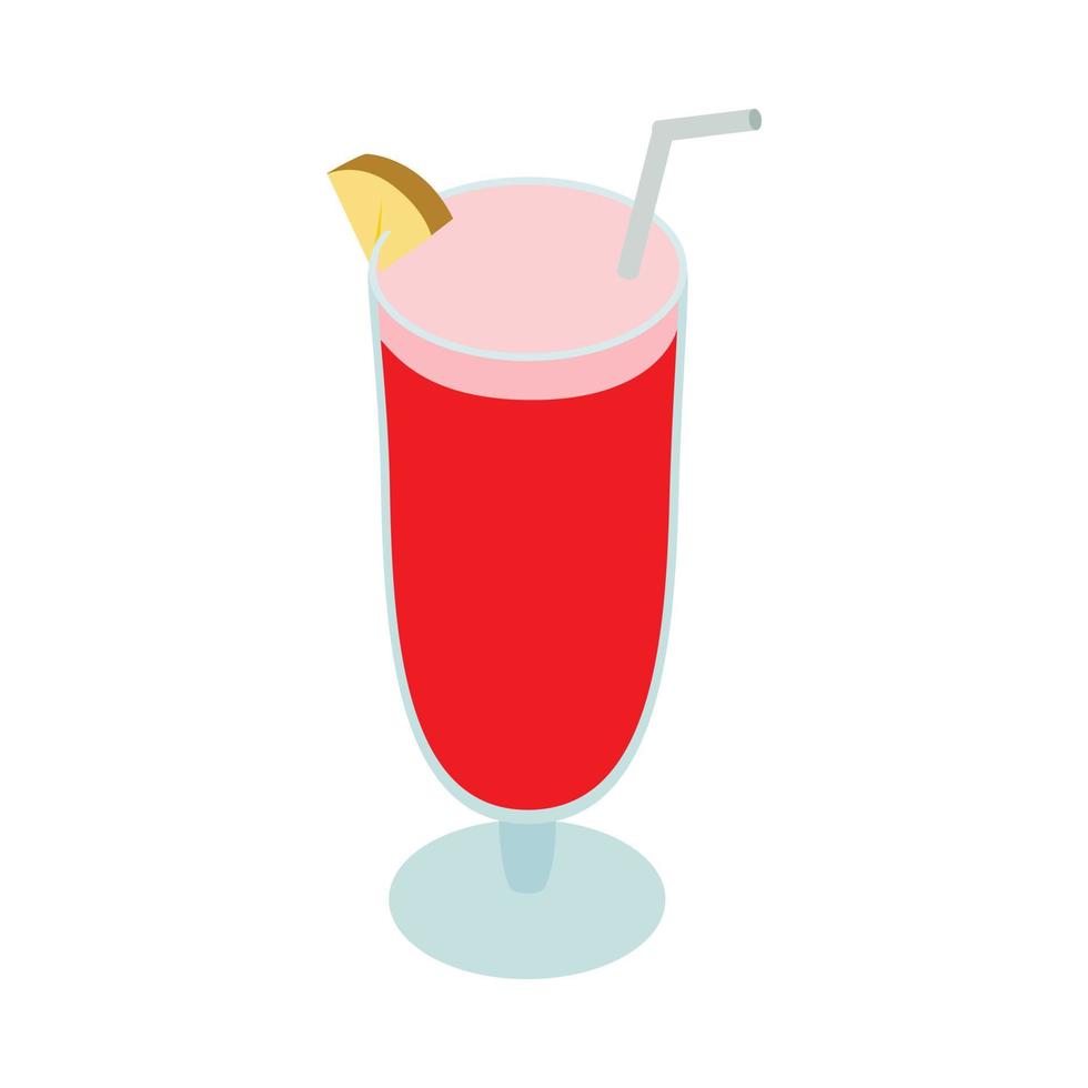 cocktail singapore sling ikon, isometrisk 3d stil vektor