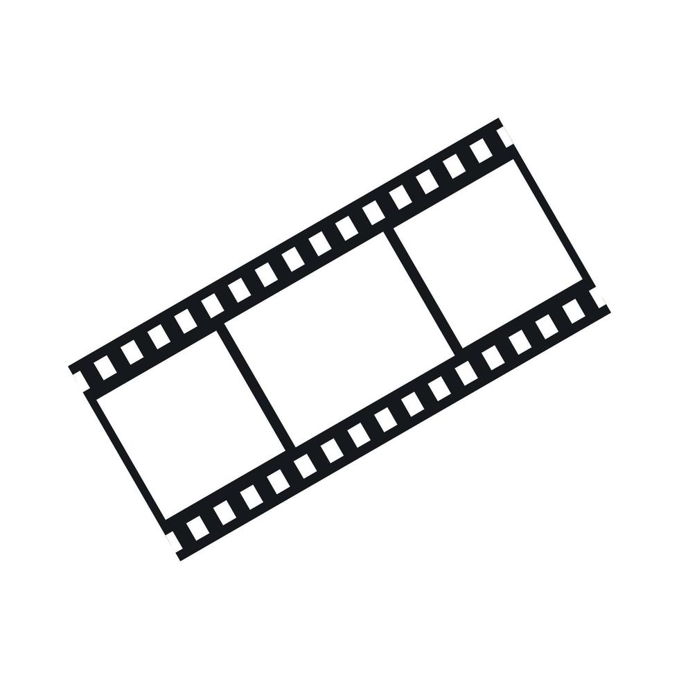 Film mit Rahmensymbol, einfacher Stil vektor