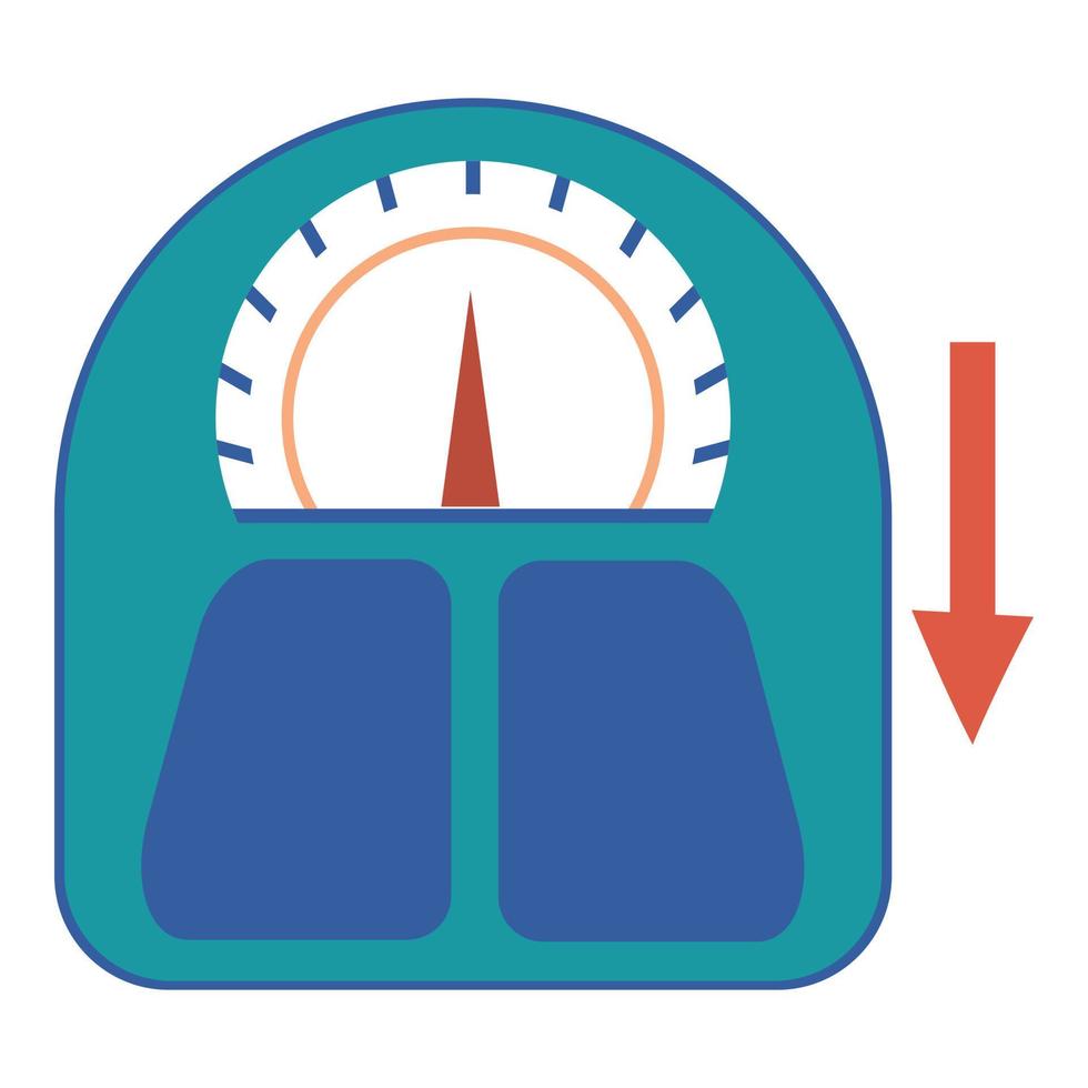 Symbol für plötzlichen Gewichtsverlust, Cartoon-Stil vektor