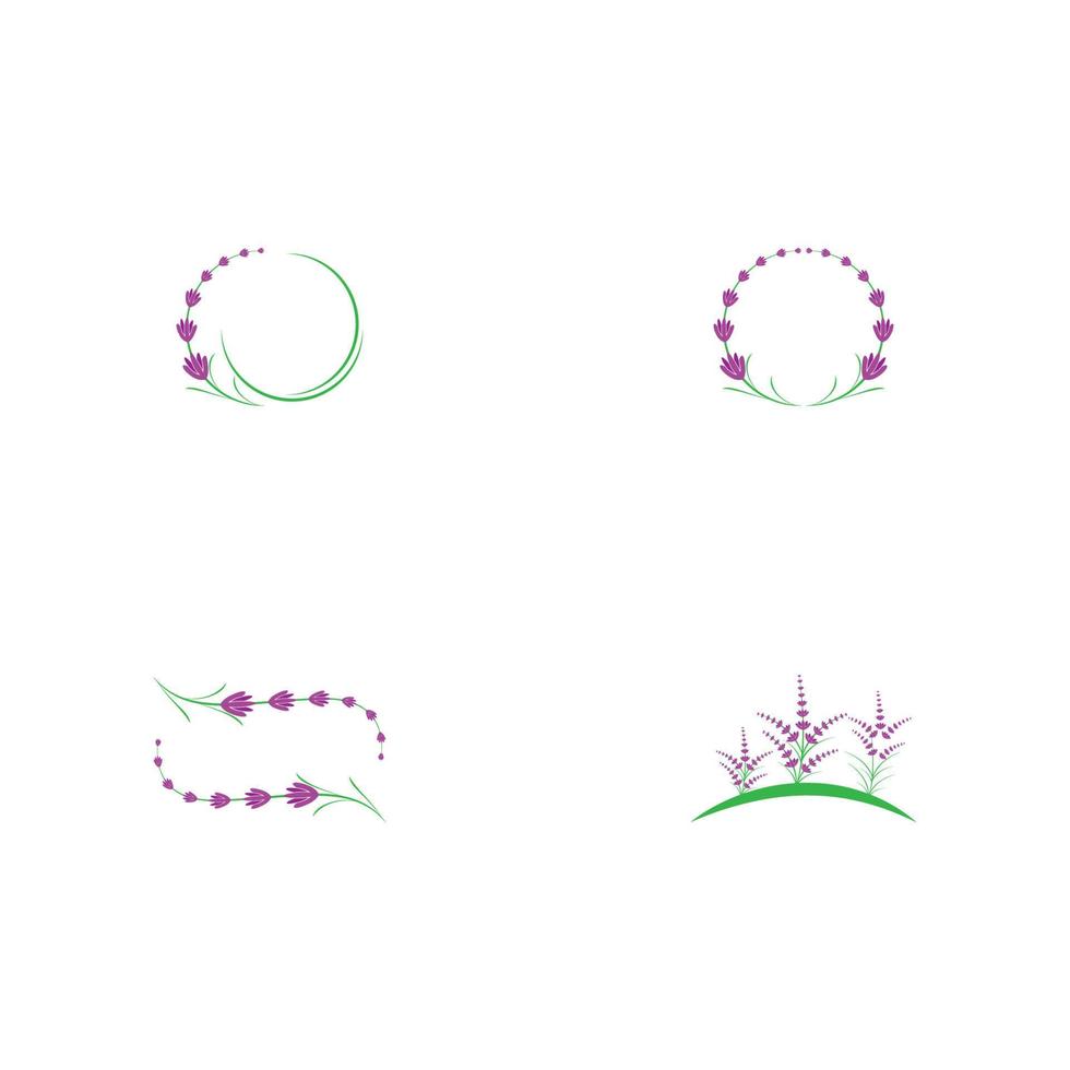 frischer Lavendel Symbol Logo Vektor flach