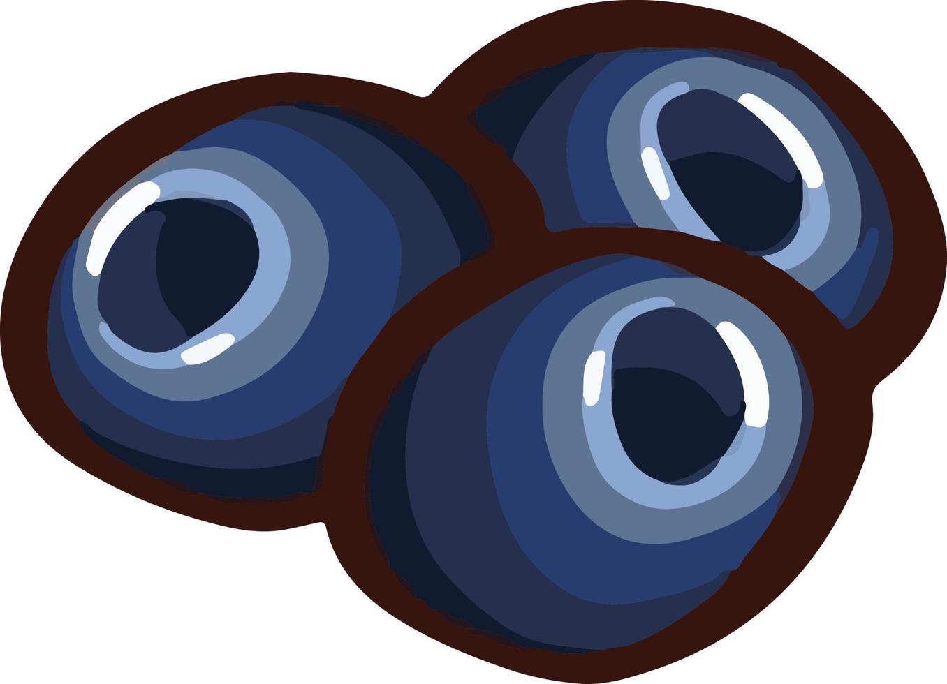 beere heidelbeere, blau. Vektor-Illustration-Cartoon-Stil. vektor