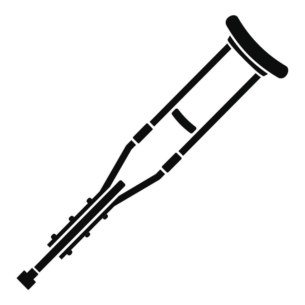 Holzkrücken-Symbol, einfacher Stil vektor