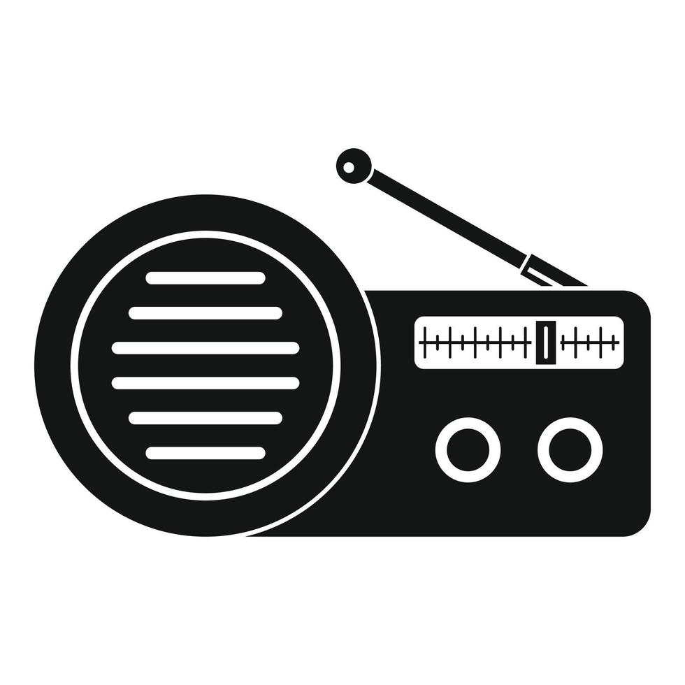 Lautsprecher-Radio-Symbol, einfacher Stil vektor