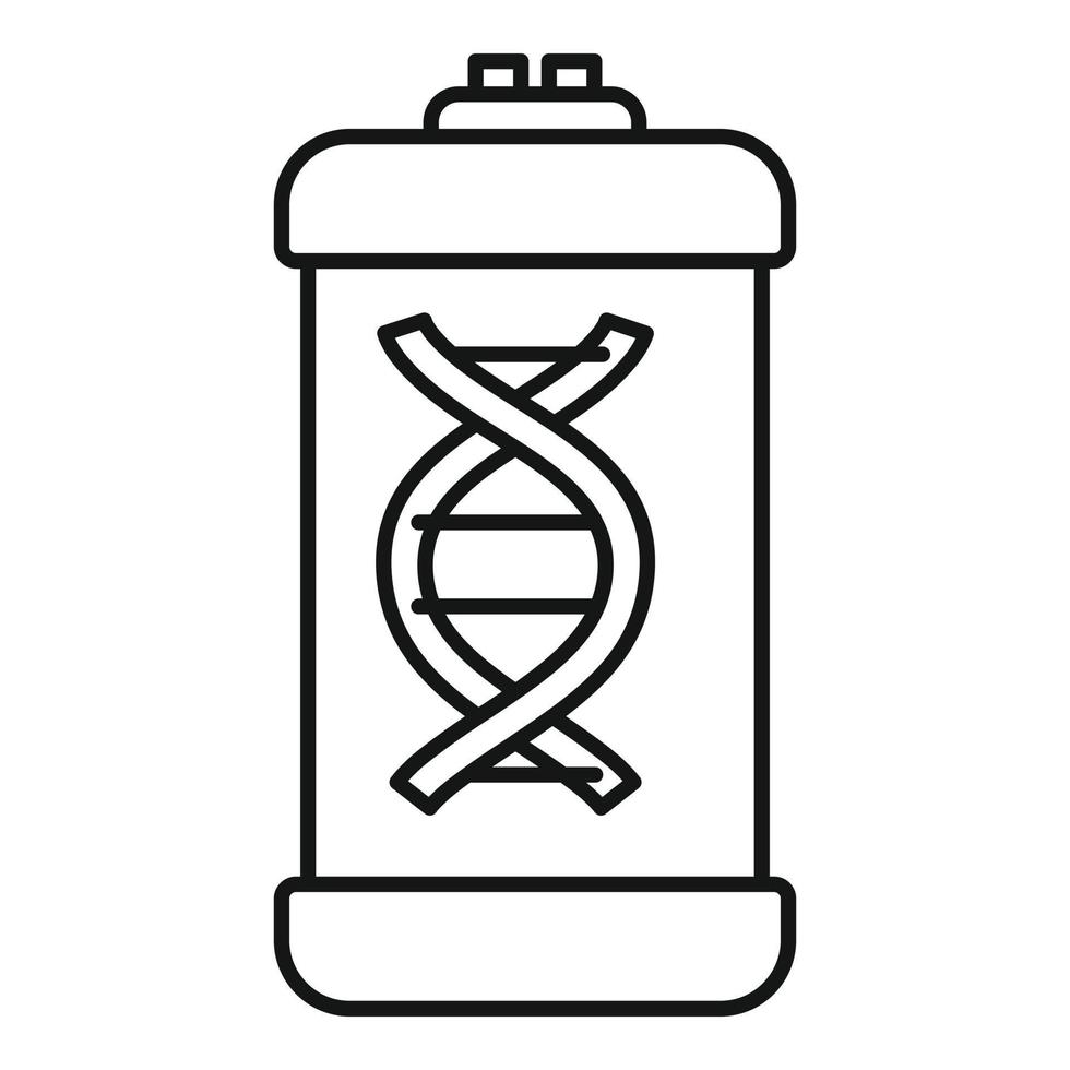 Symbol für DNA-Molekülkapsel, Umrissstil vektor