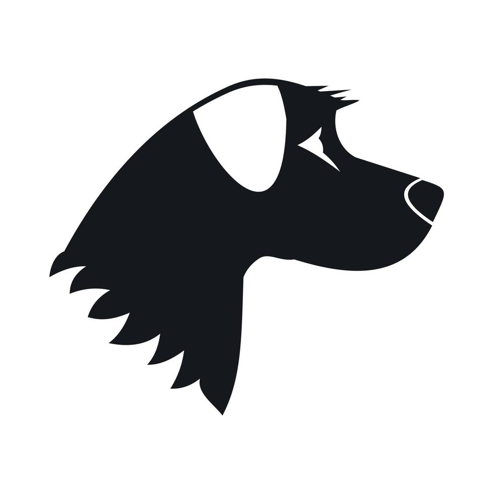 Hundesymbol, einfacher Stil vektor