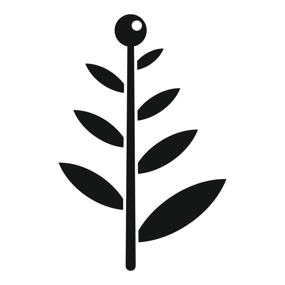 Aromapflanzen-Kräuter-Symbol, einfacher Stil vektor