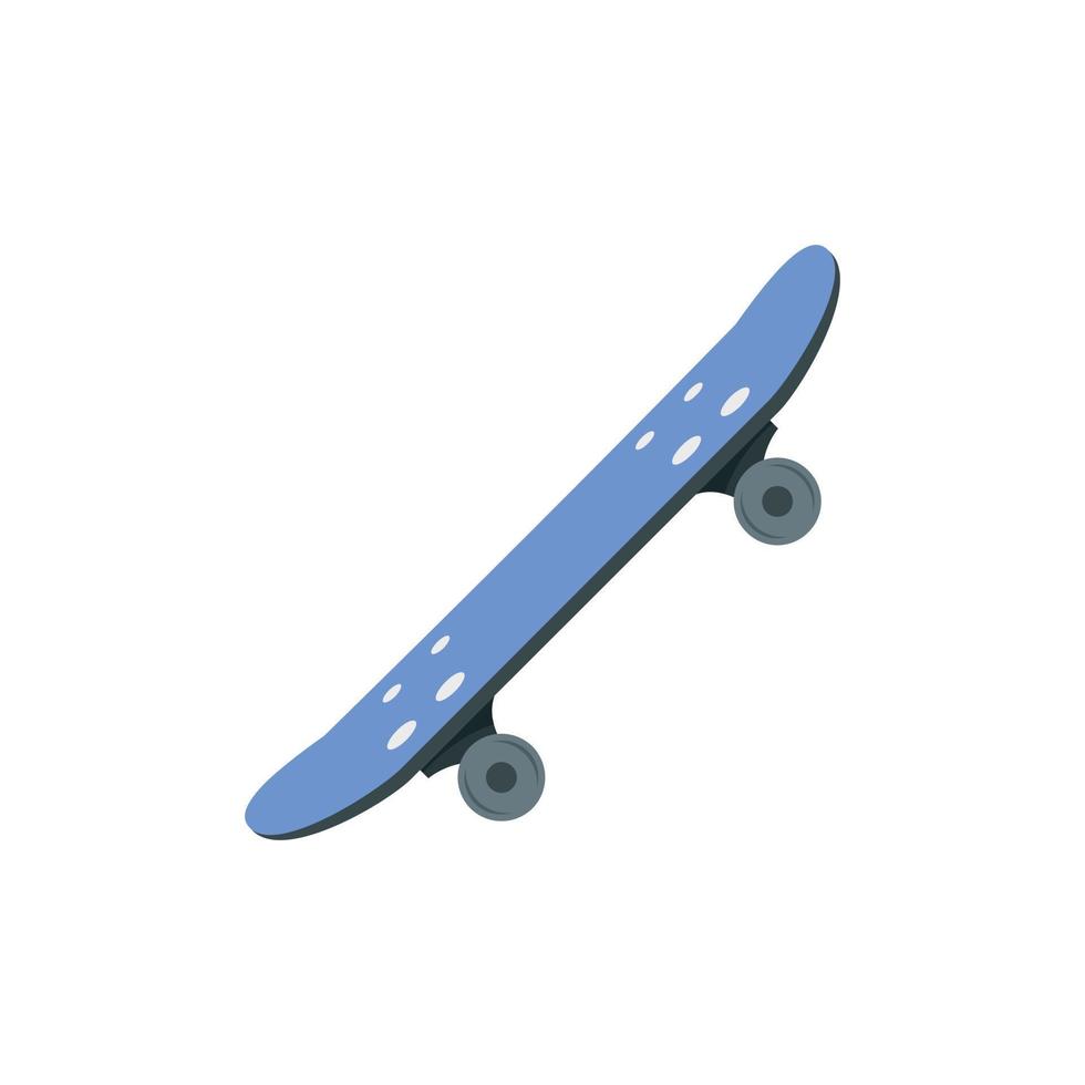 sida av skateboard ikon, platt stil vektor