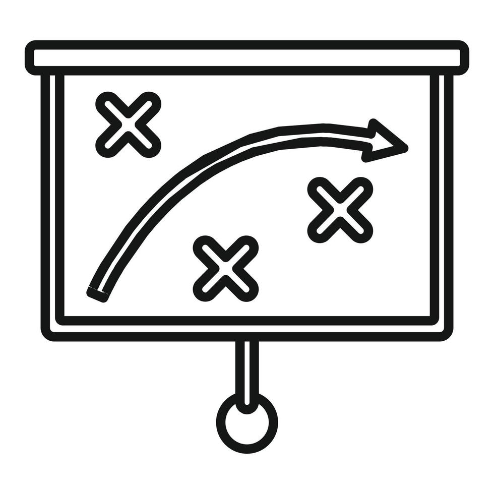 Symbol für Krisenstrategie, Umrissstil vektor