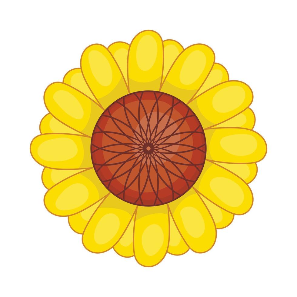 blomma ikon, tecknad serie stil vektor