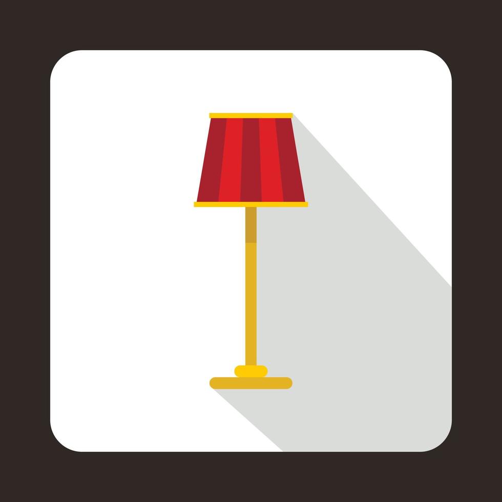 golv lampa ikon, platt stil vektor